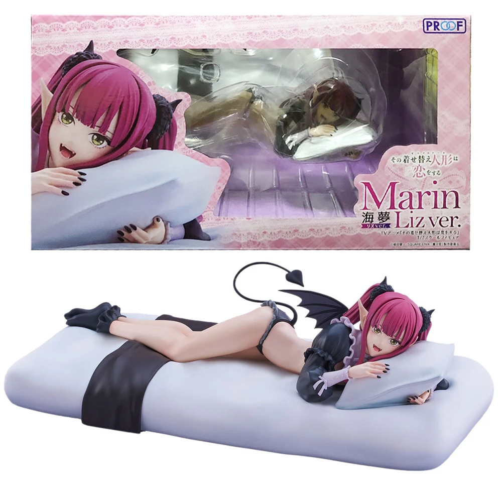 26CM Anime Sono Bisque Doll wa Koi o Suru Kitagawa Marin Liz ver Figure Sleeping Model Toy Doll Aciton Figure PVC with Carpet