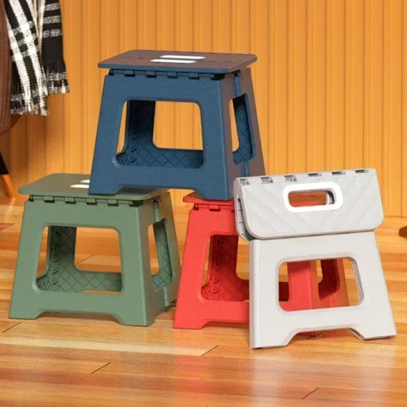 2024 New Adult Children Portable Folding Stool Thickened Plastic Saddle Chair for Outdoor Activities and Fishing Gifts