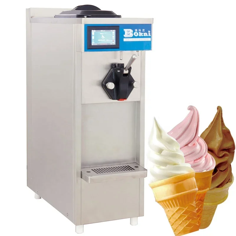 3 Flavors Frozen Yougurt Ice Cream Cone Maker Machine