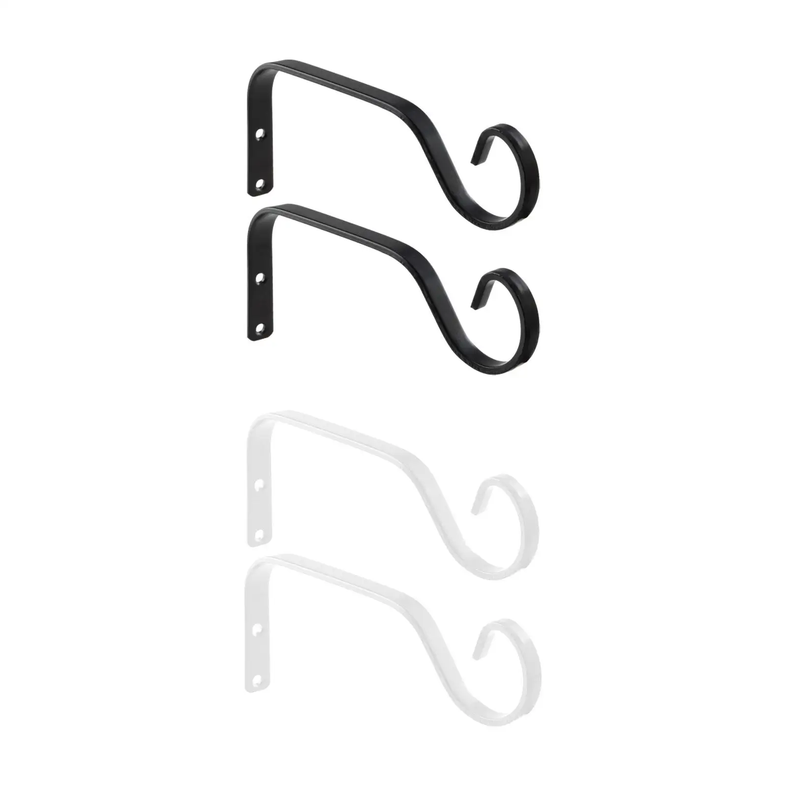 

Set of 2 Metal Plant Brackets for Hanging Baskets And Planters