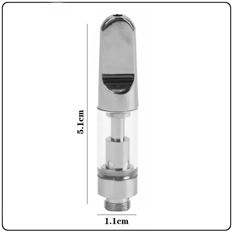 50 Uds CC-ell cerámica Vape cartuchos atomizadores 0,5 ml 1,0 ml blanco negro oro plata punta de goteo de madera 510 cartuchos de hilo