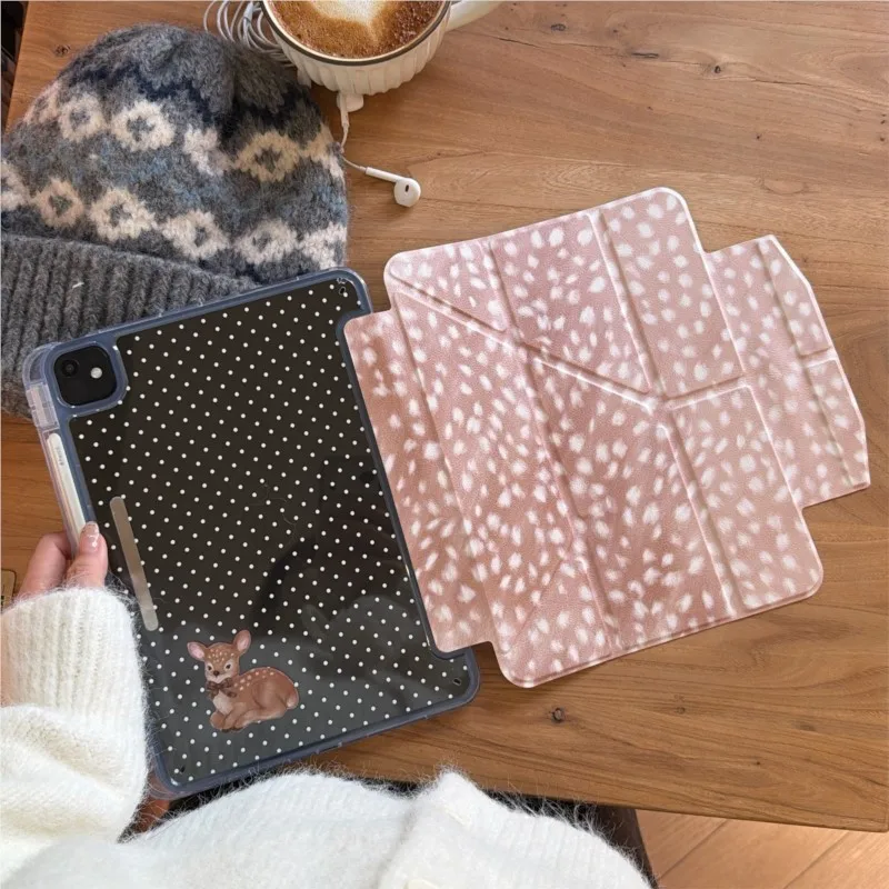 

elk Cute Tablet Case For iPad Pro 11 M2 M3 M4 M5 A16 2025 Air 4 5 6 7 12.9/13/9.7/10.2/10.5/9.7in 5th 6th 7/8/9 10th 11th Cover
