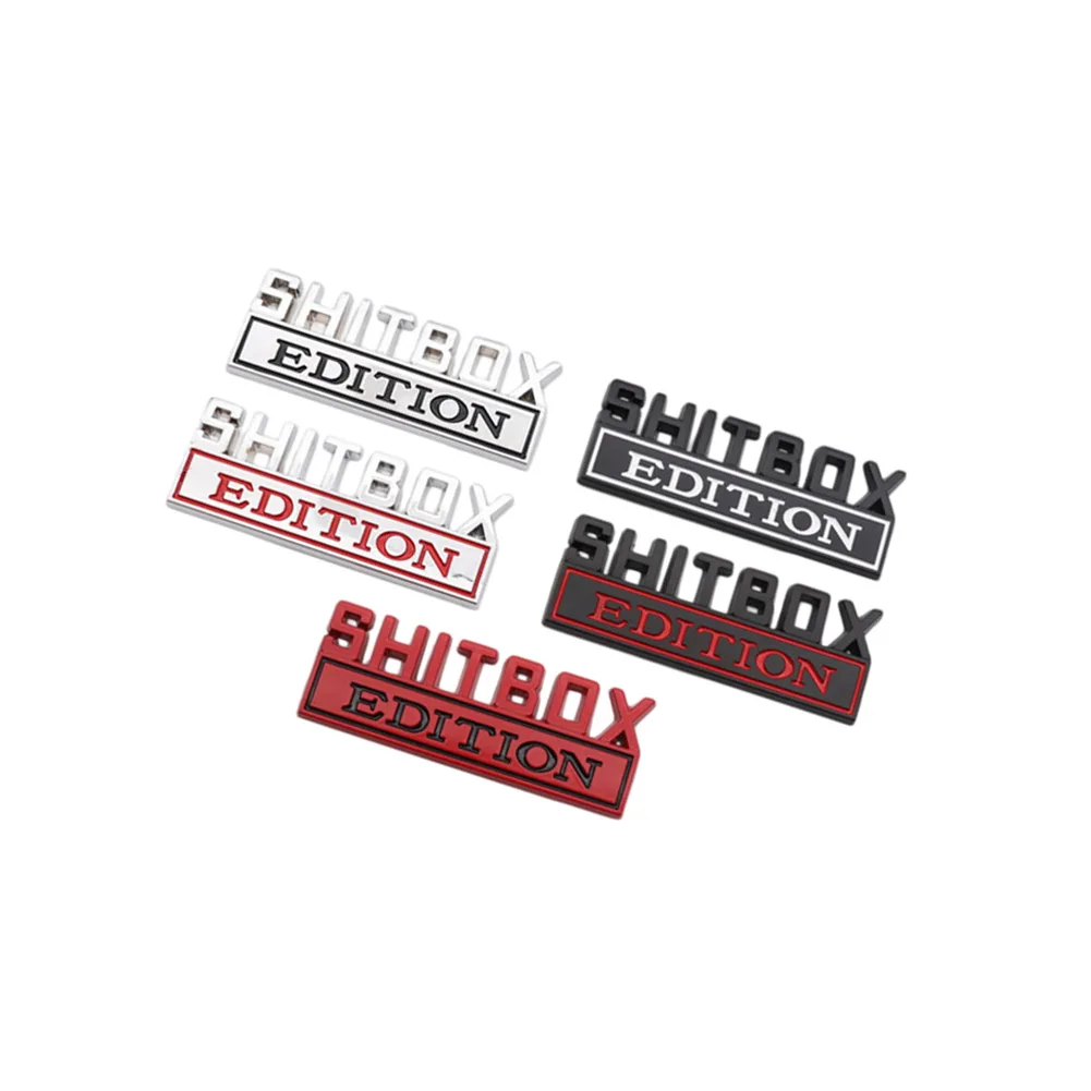 Car Emblem Sticker SHITBOX EDITION Badge For  Aveo   Trunk Decal Exterior Decoration Car Accessoies view 5