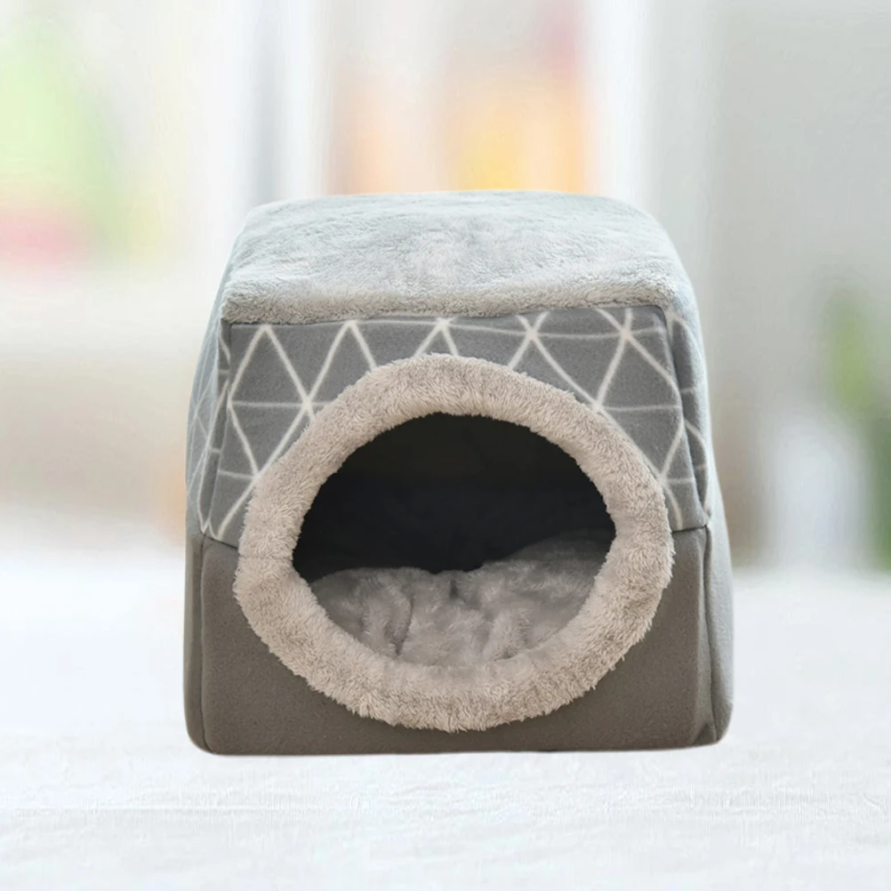 

Space Capsule Cat Bed for Indoor Keep Warm Beds Cats Cave Nest Half Closed