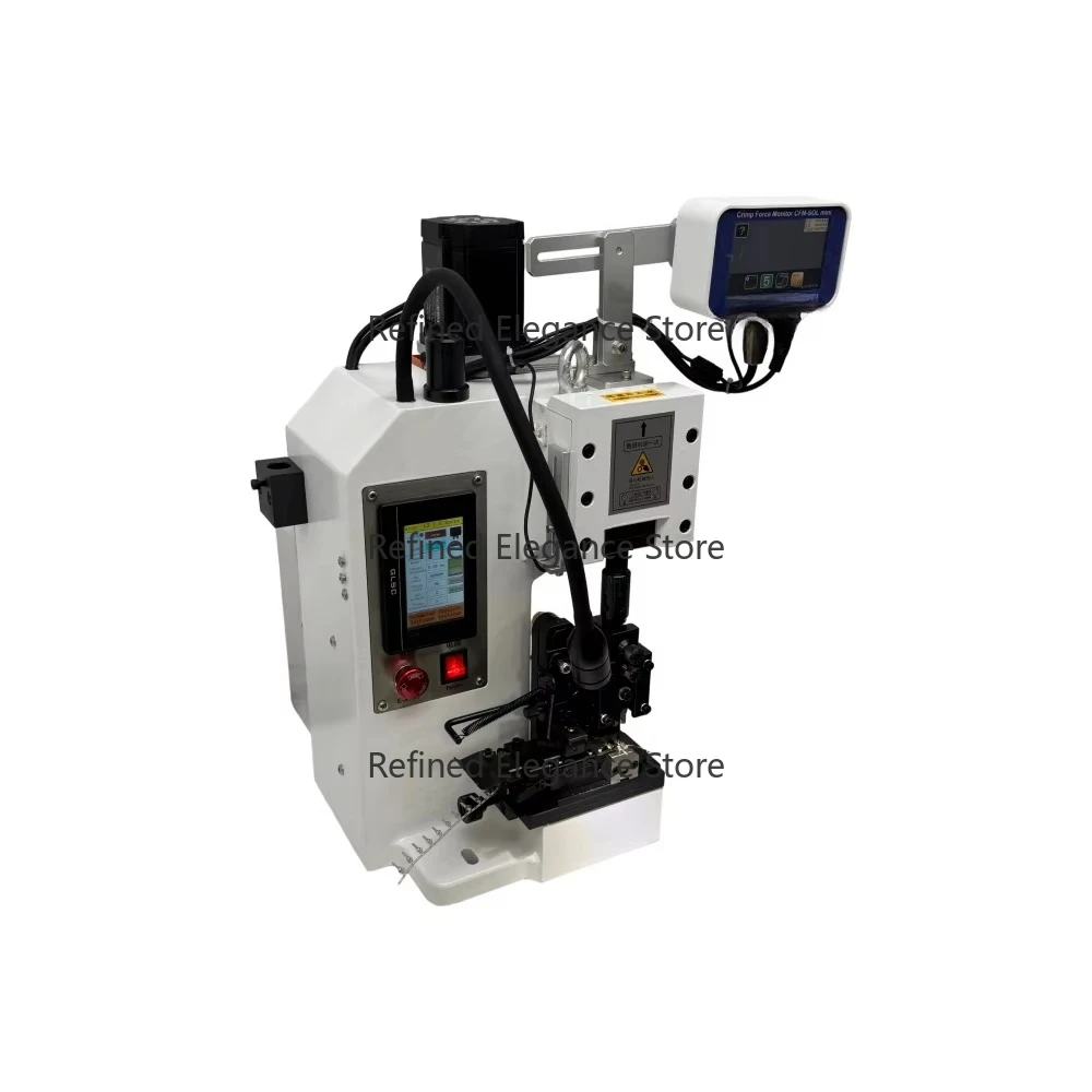 Servo Terminal Crimping Press with CFM Detection, Touchscreen Control, Easy Setup & Operation
