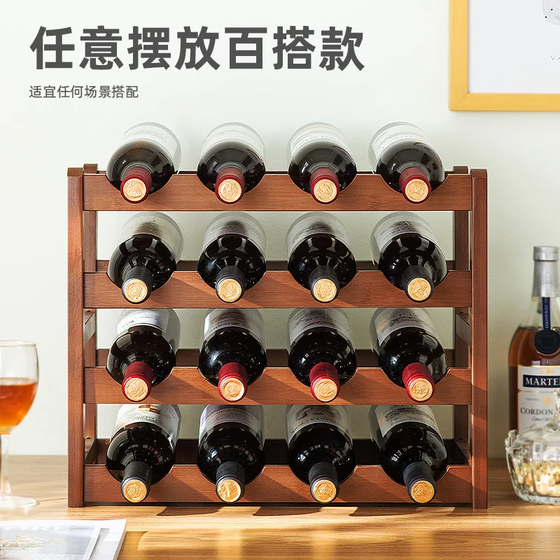 Creative wine rack ornaments desktop multi-layer wine display rack living room home wine trellis bottle holder