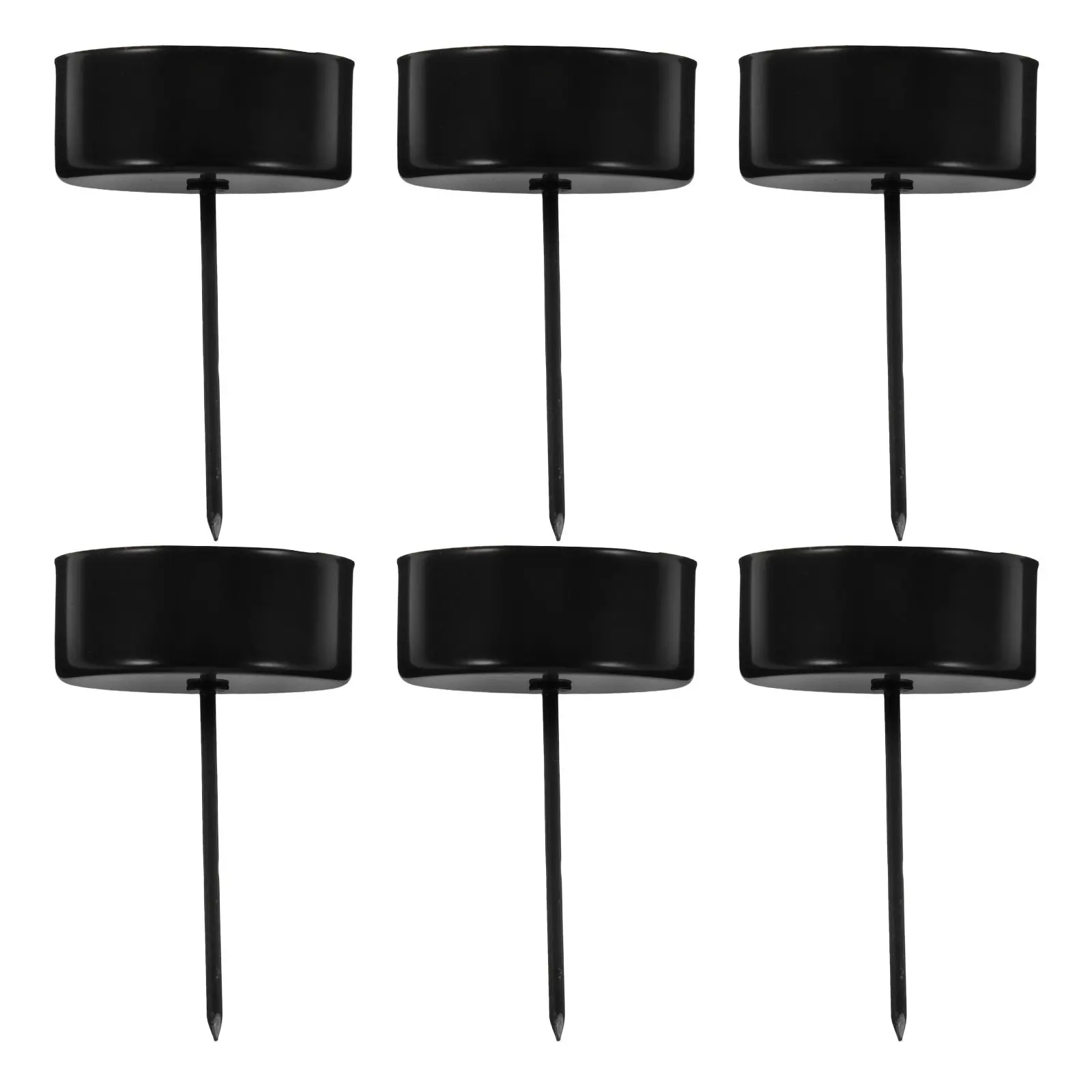 6Pcs Metal Holder Stakes Round Spike Taper Holder Heavy Duty Wreath Centerpiece Floral Arrangement