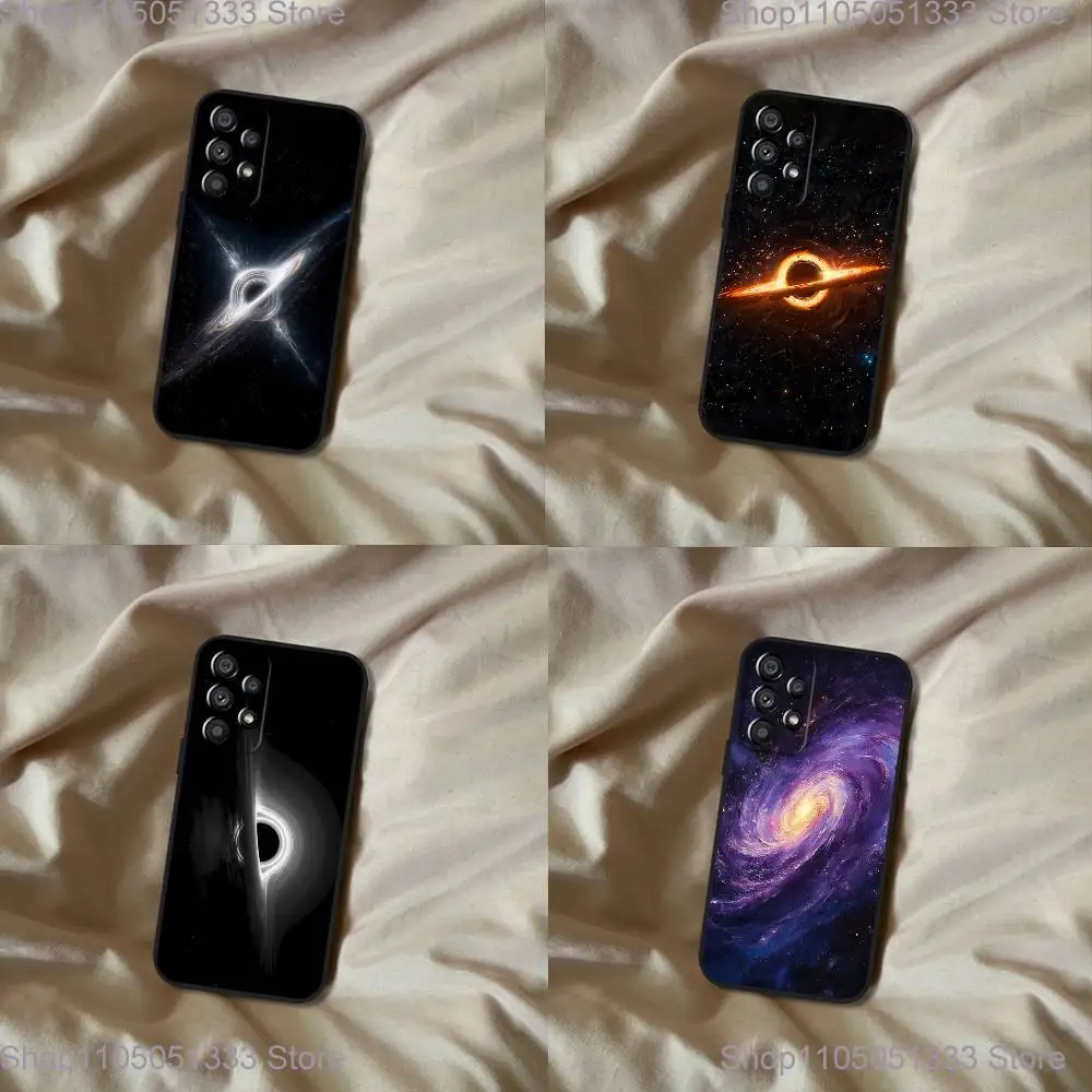 

Black Hole Universe Phone Case For Samsung Galaxy A20,A21s,A22,A31,A32,A52,A53,A72,73,A80 Soft Black Cover