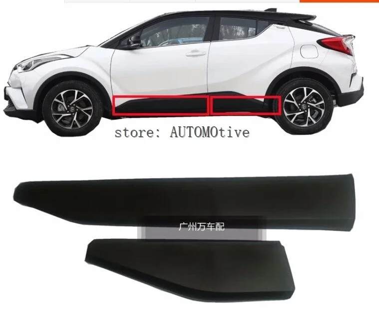 2018-2021 for Toyota CHR C-HR Rear Bumper Sill Protector plated  body side moldings side door decoration 1PCS