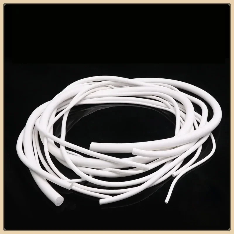 10 Meter White Silicone Foam Round Strip Sealing High Temperature Resistant Diameter 1/1.2/1.5/1.8/2/2.2/2.5/3/3.5/4/4.5/5/6/7mm