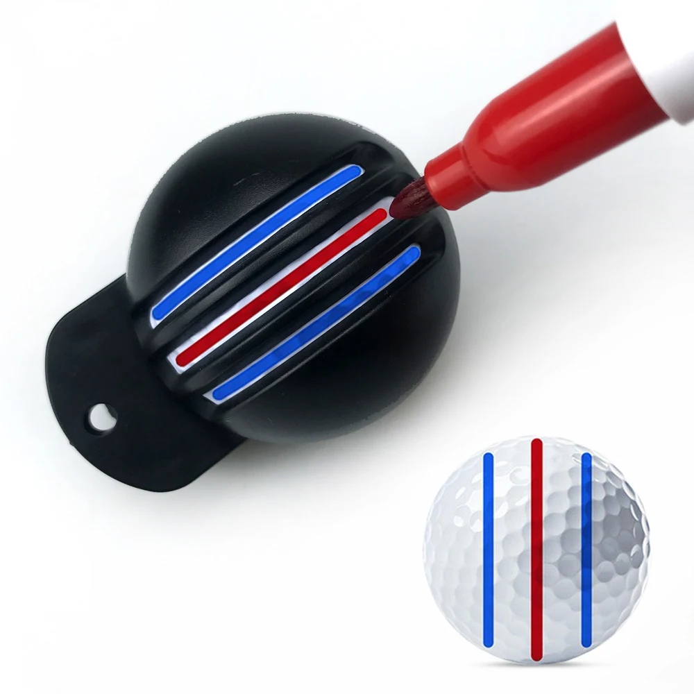 Three Line Clip Golf Ball Liner Marker Template Marker Pen Putting Positioning Aids Outdoor Tool Golf Sport Accessories