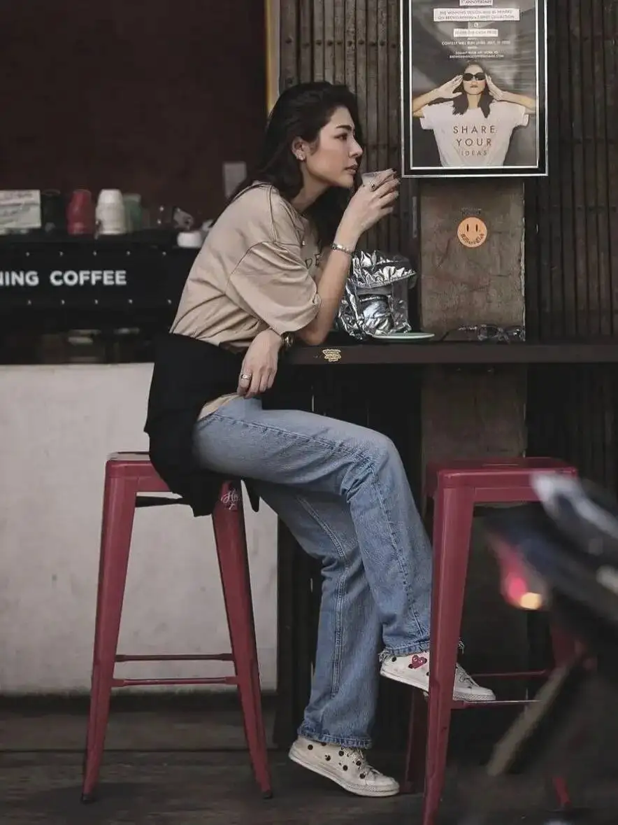 T-pop New Thailand Stars Drama BlankTheSeries fayeyoko faye yoko Costume casual loose student short-sleeved t-shirt Gift