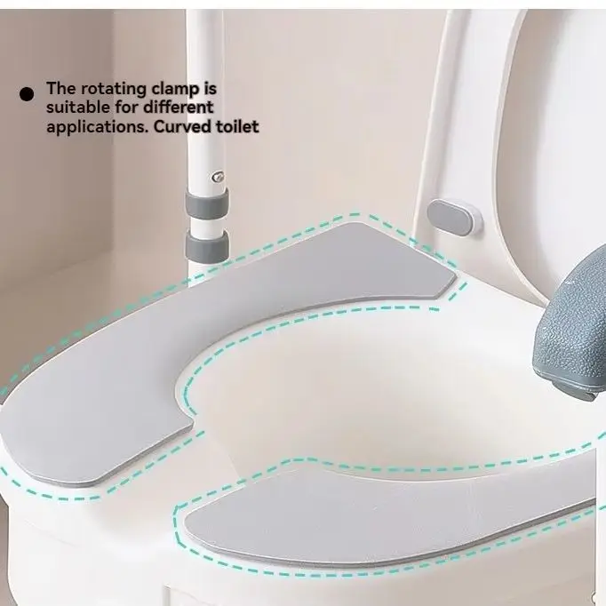 Sturdy Support Frame, Bathroom Assist Handles With Detachable Lift Seat for Elderly, Pregnant, Household Patient