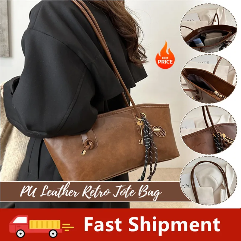 

Large Capacity Women's Bag High Quality Texture Vintage Stylish Commuting Armpit Handbag Women Shoulder Bag Fashionable Tote Bag