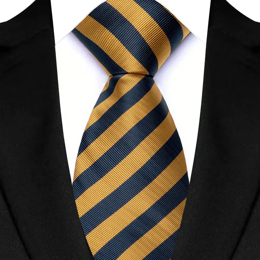 Nouveau Design hommes cravate bleu marron Plaid rayures cravates pour hommes mariage affaires fête marié col accessoires cadeau