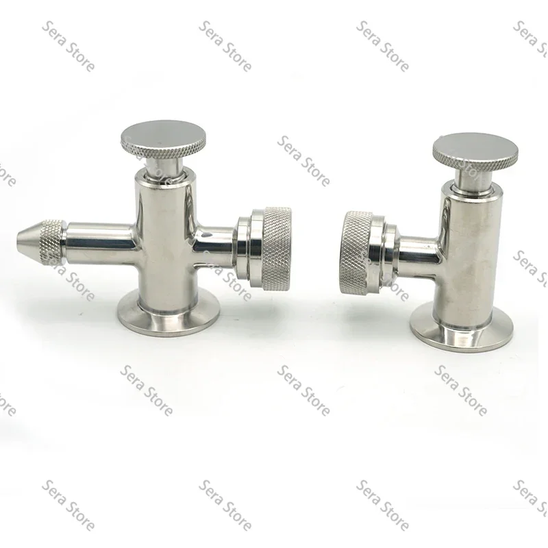 Stainless steel quick-loading liquid level gauge Angle valve Mirror polishing Sanitary grade Clamp copy Glass tube belt sampling