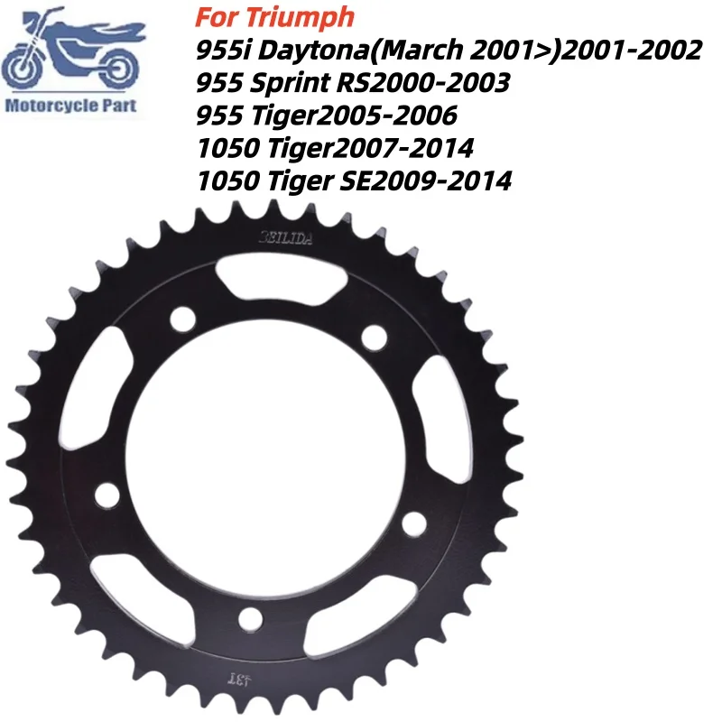 

530-43T Motorcycle Rear Sprocket For Triumph 955i Daytona 955 Sprint RS Tiger 2000-2003 2005 2006 1050 Tiger SE 2007-2014