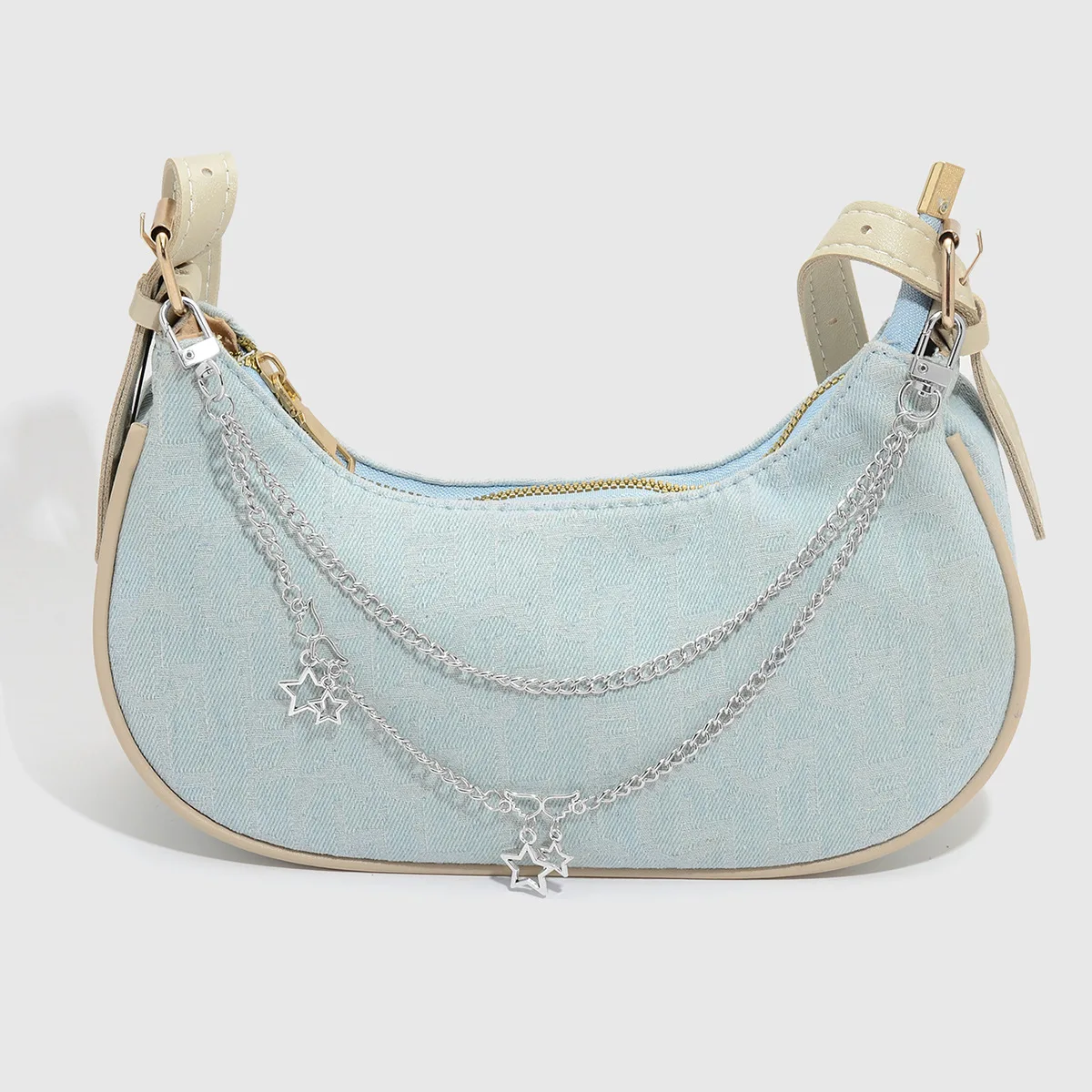 

Creative Personality Exquisite Fashion Versatile CCB Hollow Star Imitation Pearl Beaded Butterfly Shoulder Chain DIY Bag Pendant