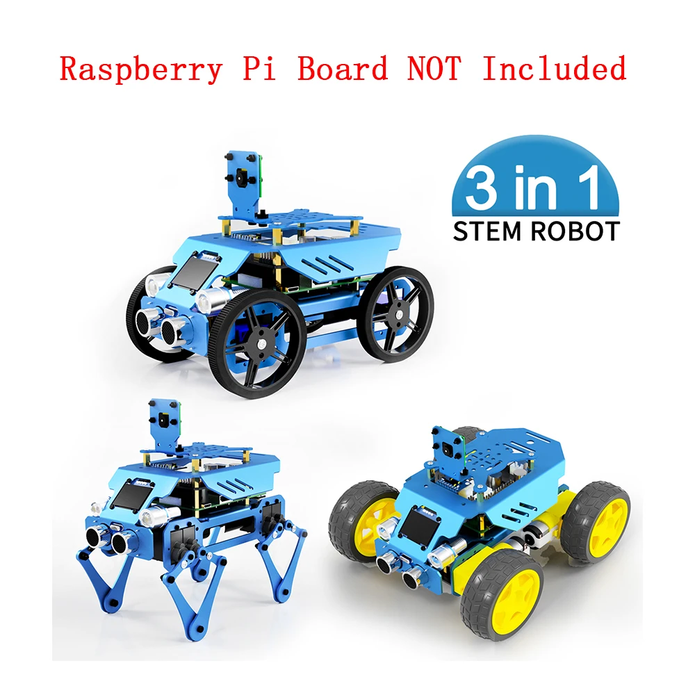 Adeept Alter All-in-One Raspberry Pi Smart Car, STEM Robot Kit (Raspberry Pi Board Not Included)