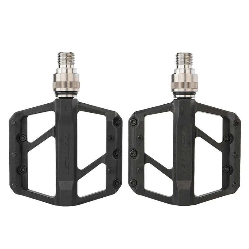 Quick Release Bicycle Pedals GUB Carbon Fiber Composite Titanium Spindle Triple Bearing Wide Platform for Folding Bike Cycling