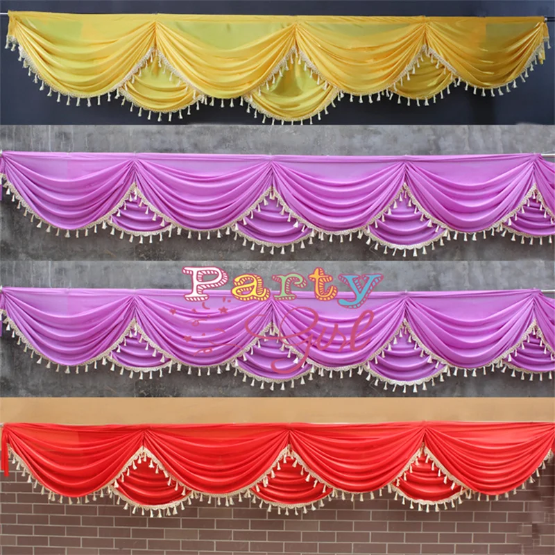 

New Design Swag Drapery For Wedding Backdrop Stage Background Banquet Hotel Event Decoration