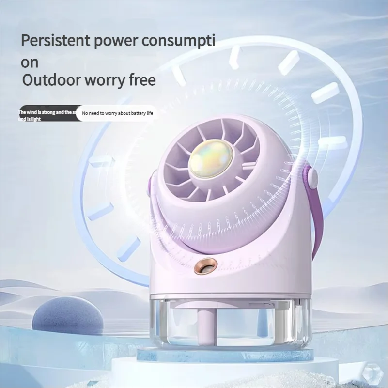 MEET SUN USB Charging Mini Electric Fan Desktop Spray Air Conditioning Fan 3 Grade Air Conditioning Water-Cooling Fan USB Typ