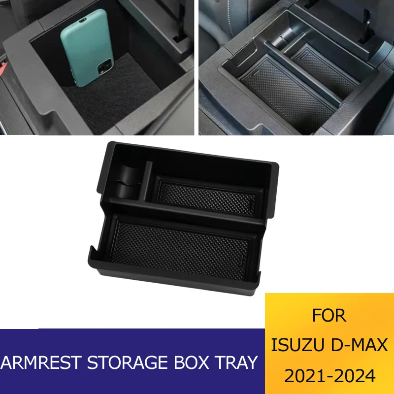 ABS Console Central Interior Armrest Storage Box Tray for Isuzu D-Max DMAX MUX 2021-2023 Car Assessorises