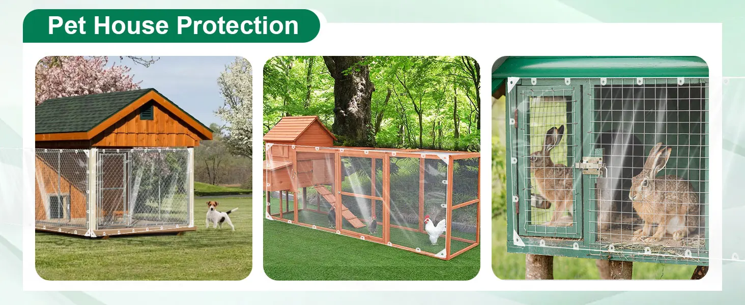 Wasserdichte Hochleistungsplane, Verbesserte Widerstandsfähigkeit PVC Transparente Plane Dicke 420 g/m², Winddichte Plane, Frostbeständig – Detail 5