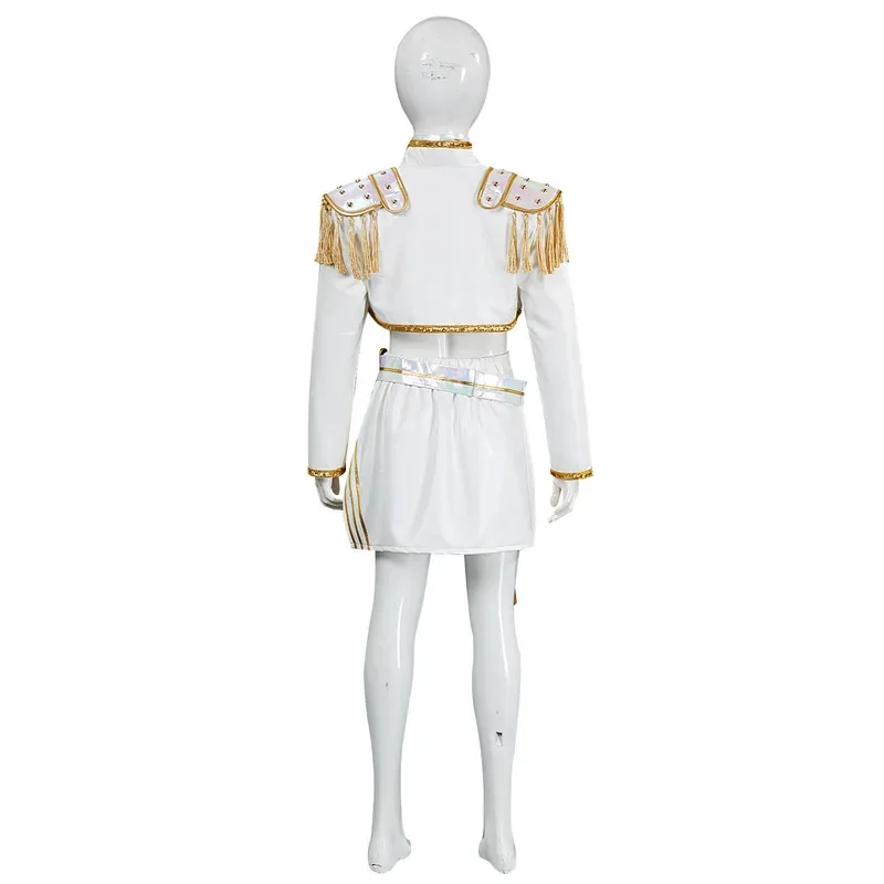 

CyKids Girl KPop Mira White PU Uniform Cosplay Costume Wig Child And Woman Christmas Halloween Party Clothing