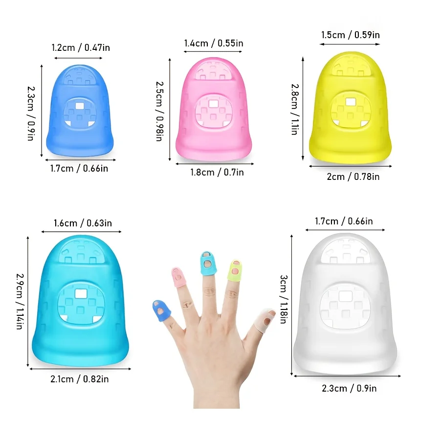 40Pcs/20pcs Silicone Guitar Finger Picks - Multi-Color Thumb Grips for Enhanced Comfort, Ideal for Beginners, Protects Fingers During Practice and Performance, Guitar Accessories, Guitar Accessories | Vibrant Finger Picks