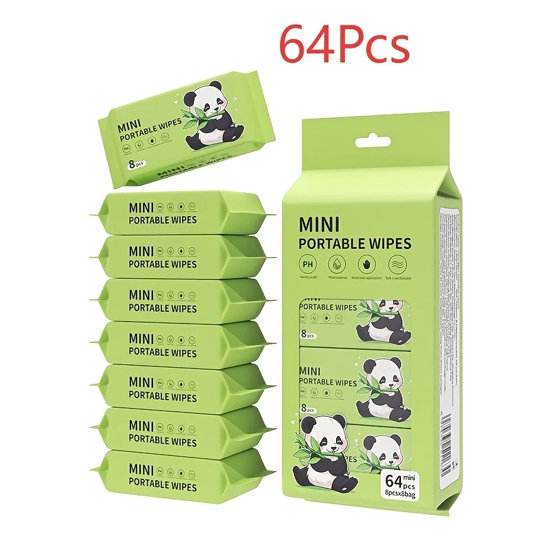 Mini portable wet wipes for carrying around view 2