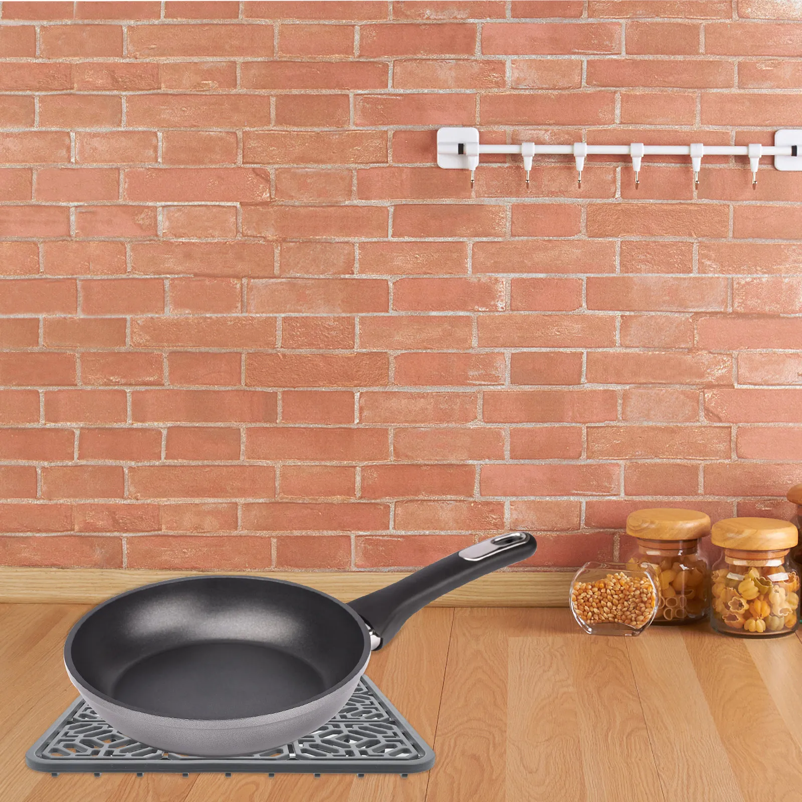 Hollow Silicone Draining Mat for Kitchen Sink Non-Slip Heat Insulating Countertop Protection Drain Cushion Air Circulation Mat