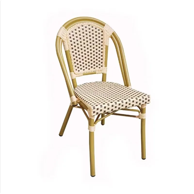 

Outdoor French dining chairs Restaurant Cafe Internet celebrity color American retro balcony courtyard