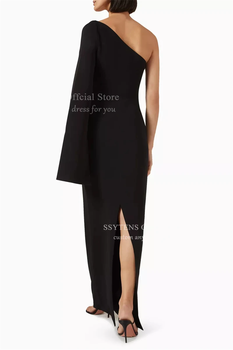 فساتين سهرة أنيقة بحورية البحر من SSYTENS بسيطة بكتف واحد في المملكة العربية السعودية فستان حفلة موسيقية من فساتين سهرة بطول الأرض مخصص