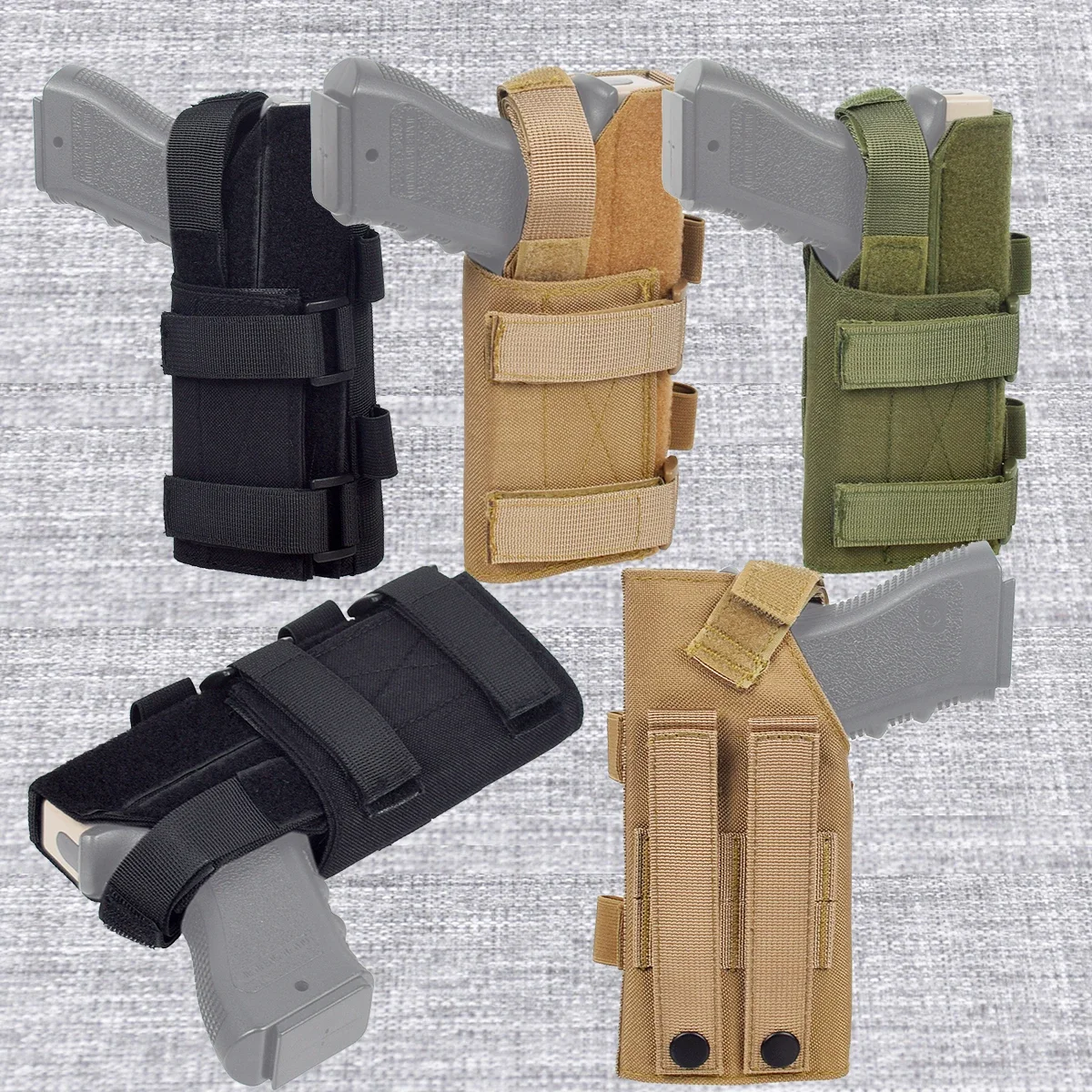 

Tactical Gun Holster Molle Modular Belt Pistol Holster For Right Handed Shooters M9 1911 Glock 17 19 22 23 31 32 34 35