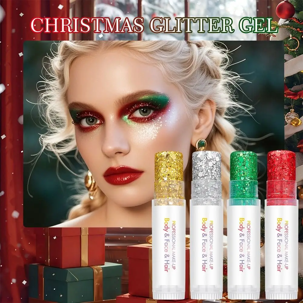 Non Greasy Body Glitter Stick Long Lasting Shine Waterproof Facial Glitter Stick Multi Color Options Chunky Glitter