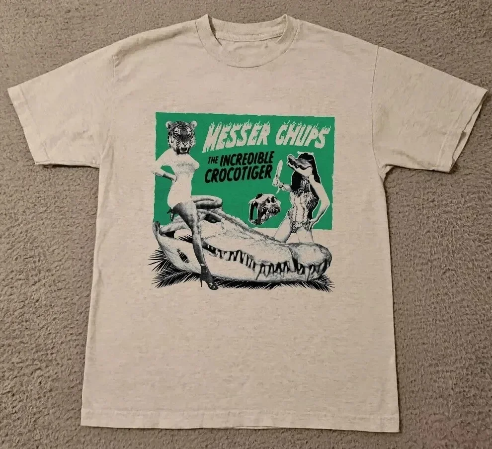 Messer Chups The Incredible Crocotiger T-Shirt in voller Größe S-5XL Eisgrau US1931