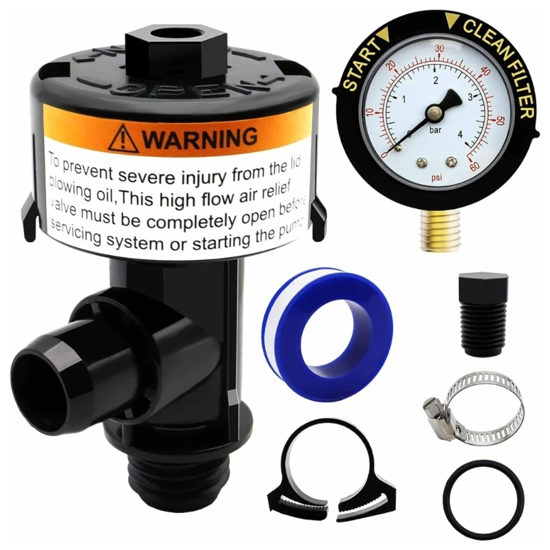 Manual Air Relief Replacement O-Rings Relief Values Pressure Gauge O Rings