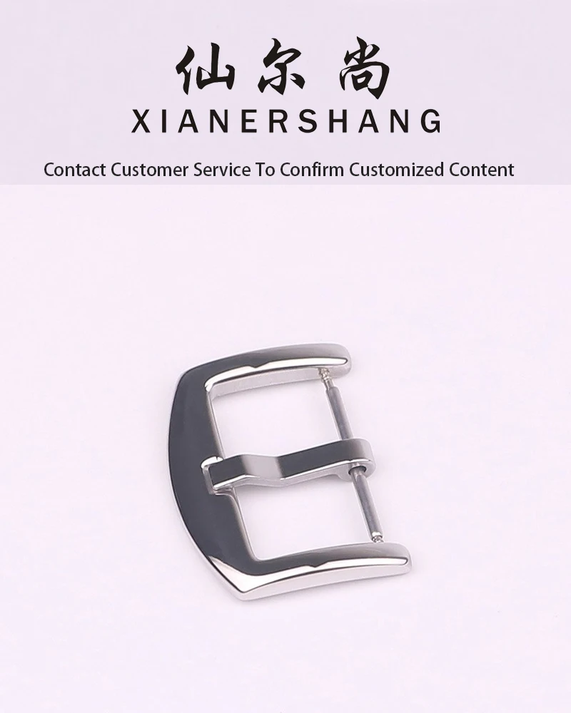 XIANERSHANG Male Custom R-oger D-ubuis E-XCALIBUR Watch Clasp 22MM Belt Needle Buckle 316L Stainless Steel Polished Pin Buckle