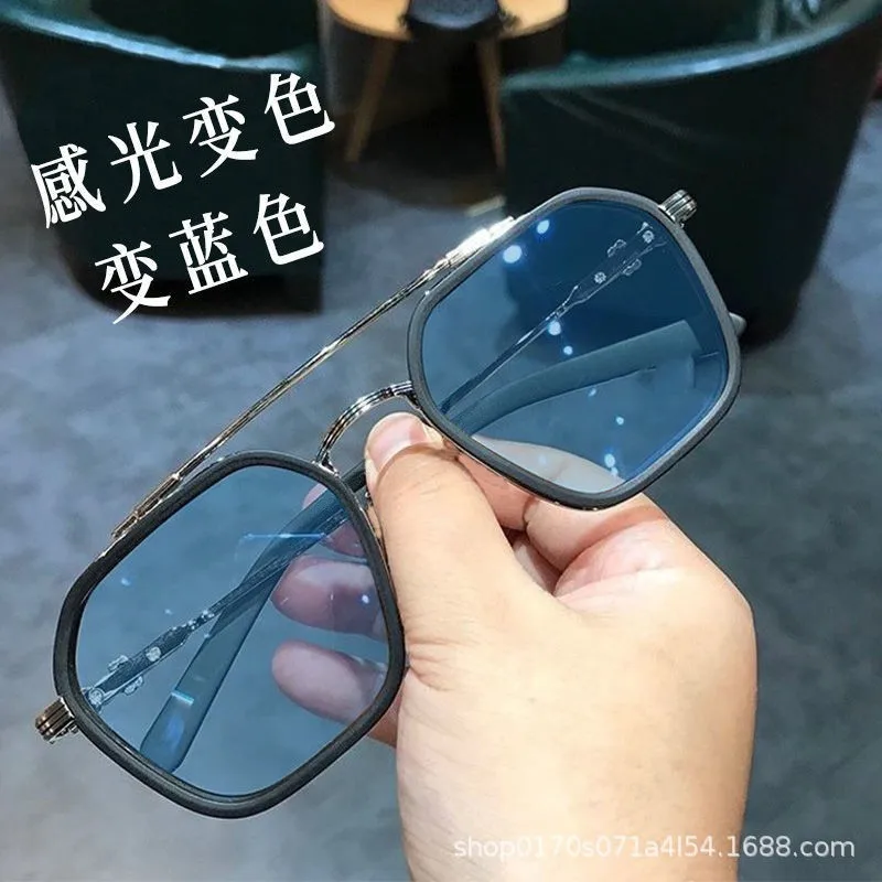 

Фотохромные очки унисекс с защитой от ультрафиолета, большая оправа для похудения лица, модные оптические очки, очки высокого качества