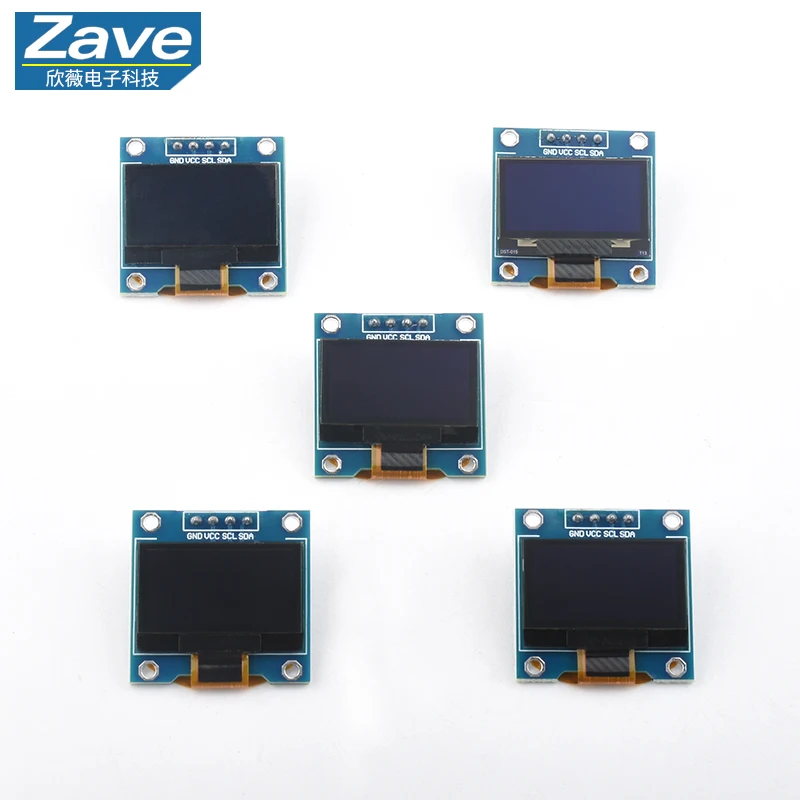 0.96-inch OLED display SSD1306 driver chip IIC 4-pin white display 3.3~5V resolution 128 * 64 soldered/unwelded