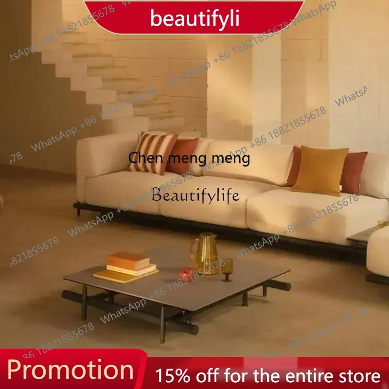 New style Terrazzo square living room stage coffee table modern simple Italian minimalist design table s8350