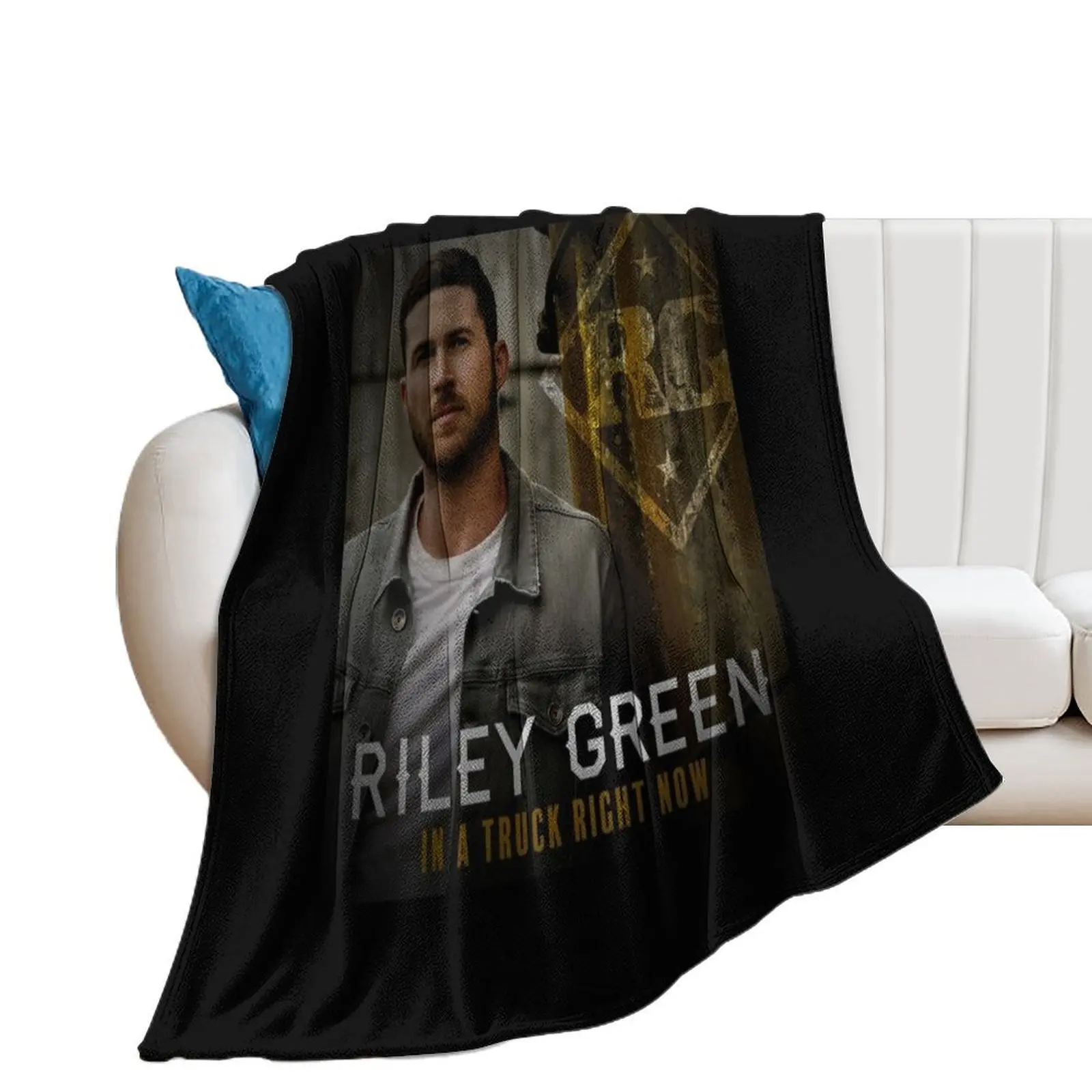 RILEY GREEN Throw Blanket Decoratives Heavy anime Blankets