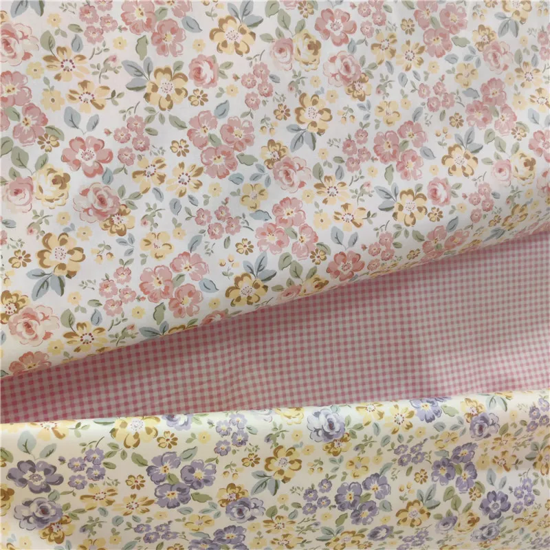 160x50cm Hot-Selling Rose Printed Fabric Small Floral Cloth Floral Twill Lining Pure Cotton Fabric Handmade Floral Cloth