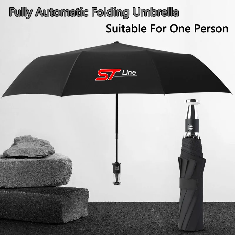 

For Ford ST KA STLine C-Max GT Focus Mondeo Fiesta Ranger Escape Car Automatic Folding Sun Protect Umbrella Reflective Sunshade