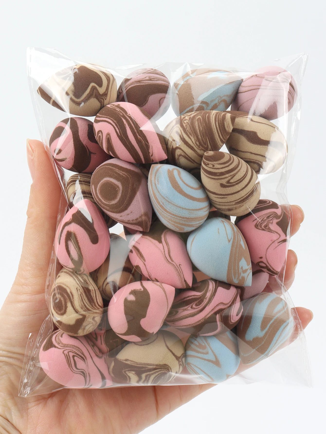 Mini set di spugne per trucco da 10/20/30/50/100 pezzi, frullatori e bellezza bagnata/seca a doppio uso per tutti i tipi di pelle