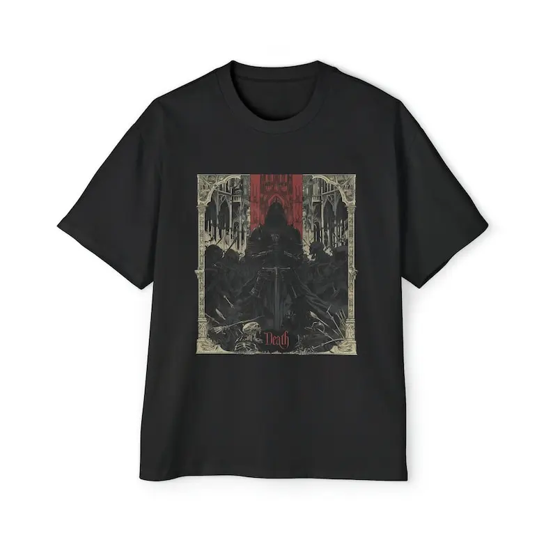 

Death Knight Medieval Knight Gothic Shirt Oversized Shirt Death Series