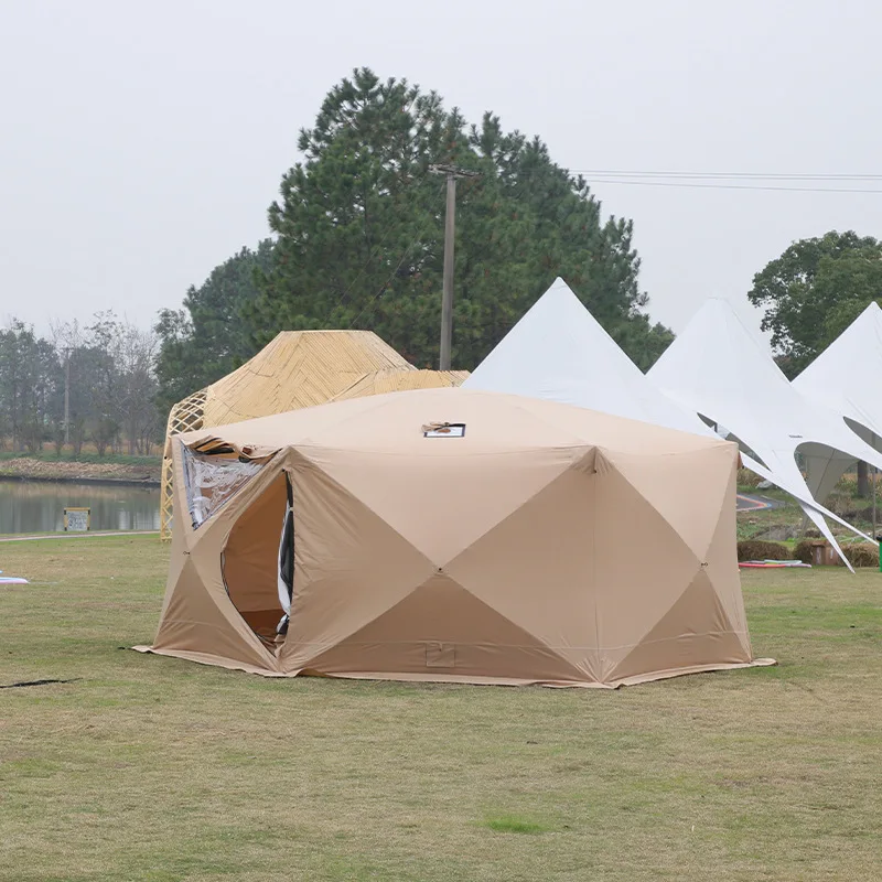 Hexagonal outdoor camping tent windproof and dustproof camping tent