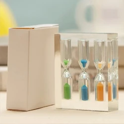 1/2/3 Minute Colorful Hourglass Timer Three-In-One Acrylic Hourglass Sandglass Sand Timer Clock 3+4+5 Minutes Sand Clock Timers