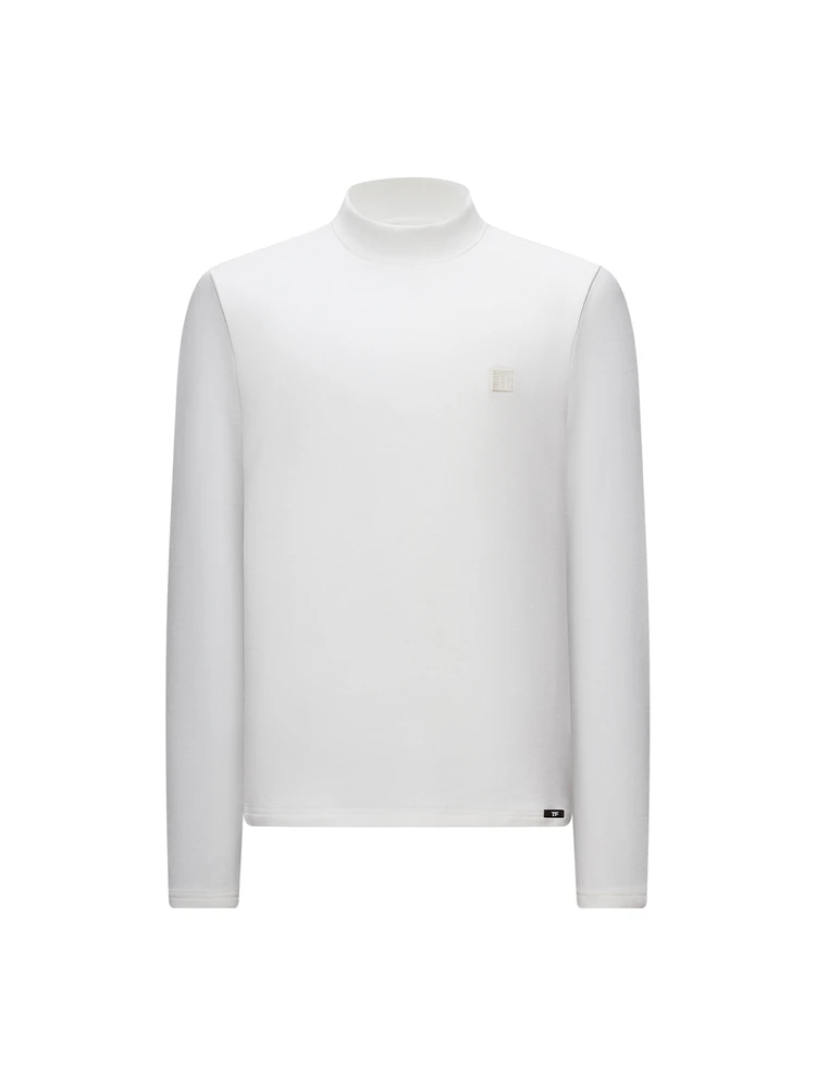 

Tech Fabric Casual f High Ne Base irt Stand Fit Youth Faion Fce Top Long Sve Color 062585